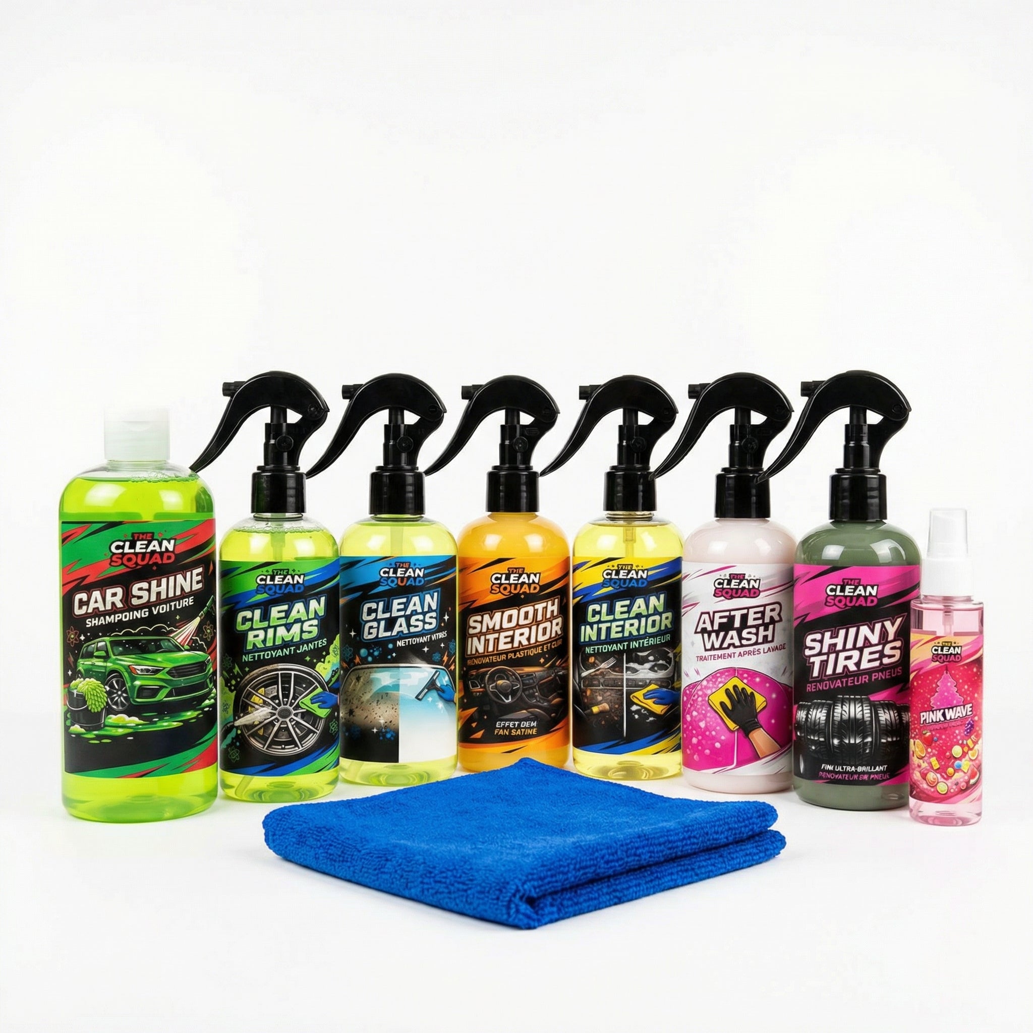 Pack Nettoyage Complet Voiture 8 en 1